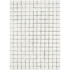 Lorena Canals Tapis en laine lavable mosaïque naturel - 170 x 240 cm pas cher