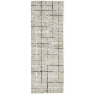 Lorena Canals Tapis de couloir en laine lavable motif mosaïque grès - 80 x 230 cmVendu parliving-and-company
