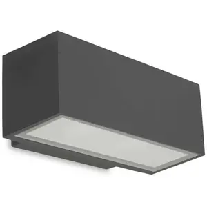 LEDS-C4 Applique led 11,5w afrodita, aluminium et verre, gris urbain
