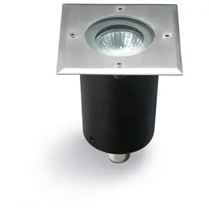 Comparateur de prix : Spot à encastrer carré Gea - LEDS-C4 - Inox 316 et verre - Extérieur - Halogène - 50W