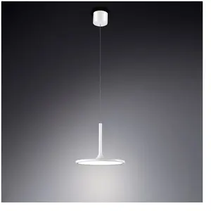 Leds-c4 - grok - Grand luminaire suspendu à 1 ampoule del intégré blanc pas cher