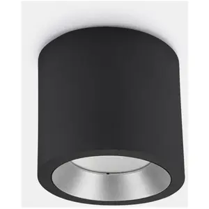 Comparateur de prix : LEDKIA Plafon Ip66 Cosmos Led Ø126Mm Led 12W Blanco Cálido - 3000K On-Off Gris Urbano