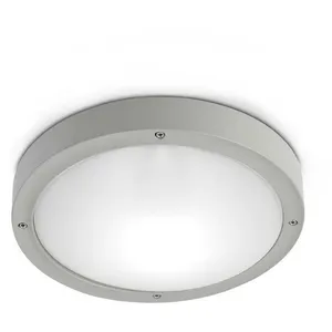 LEDS-C4 Plafonnier e27 basic, aluminium et polycarbonate, gris, 26 cm