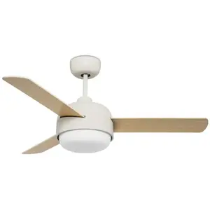 Comparateur de prix : Leds C4 Ventilateur du Plafond Ip20 Klar E27 15W Blanc Ancien Bois
