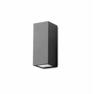 Forlight Cube - Applique murale extérieure à 2 ampoules noir IP44Vendu paramazon