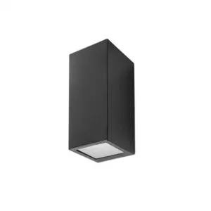 Forlight Cube - Applique murale extérieure à 2 ampoules noir IP44