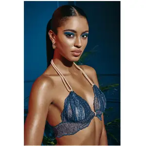 Bracli Soutien-Gorge à Perles Sydney Bleu pas cher