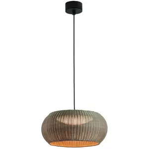 Bover PERRIS-Suspension d'extérieur LED Métal/Rotin dimmable Ø47cmVendu parluminaire