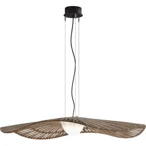 Comparateur de prix : Suspension d'extérieur LED Mediterránia de Bover, brun, Ø 105 cm
