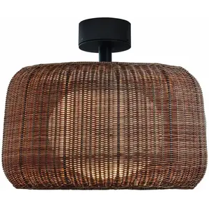Comparateur de prix : Plafonnier LED Fora de Bover, brun graphite/brun, Ø 50 cm