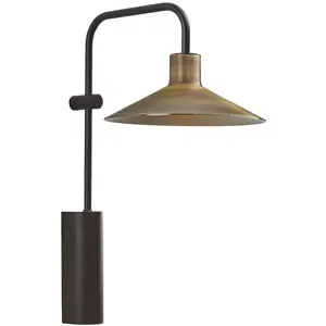 Applique murale LED Platet A/02 de Bover, noir/laiton antiqueVendu parluminaire