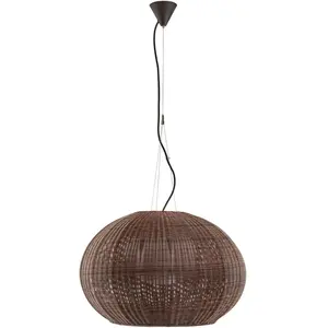 Comparateur de prix : Suspension LED d'extérieur Garota de Bover, brun graphite/brun Ø 72 cm