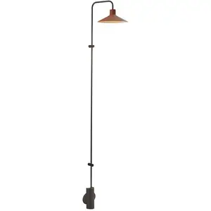 Applique murale LED Platet A/06 de Bover, noir/terracotta, 154 cmVendu parluminaire