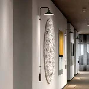 Applique murale LED Platet A/06 de Bover, noir/gris olive, 154 cmVendu parluminaire