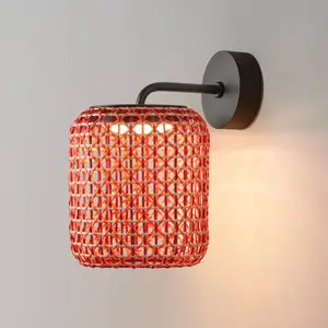 Comparateur de prix : Bover Nans A Applique d'extérieur LED, rouge, Ø 21,6 cm