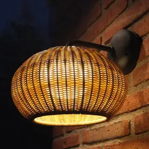 Bover GAROTA-Applique d'extérieur LED métal et tressé Ø27cmVendu parmyareadesign
