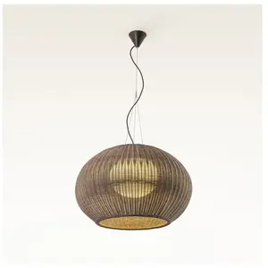 Bover Suspension de jardin en aluminium graphite et abat-jour marron 72cm Garota S/02 - BovVendu parmyareadesign
