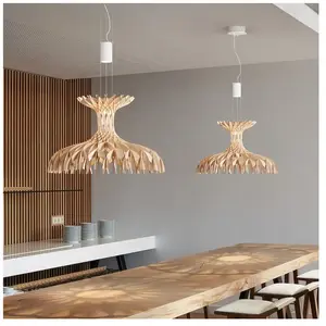 Bover DOME-Suspension LED Bois de Hêtre ajourée Ø60cmVendu pararchiproducts