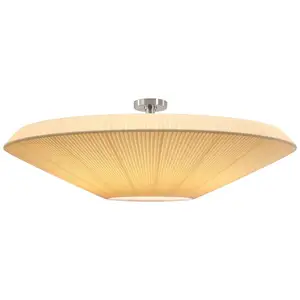 Bover Plafonnier Siam 120, hauteur 36 cm, nickel/crèmeVendu parluminaire