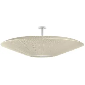 BOVER lampe de plafond SIAM 200 (Nastro traslucido crema, struttura gr... pas cher