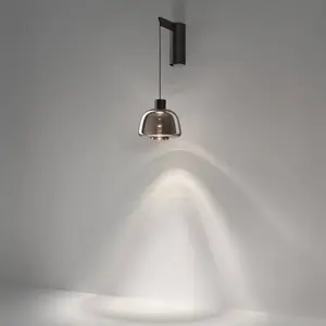 Comparateur de prix : Applique murale LED Bover Drep A/01, gris fumé, verre, 2 700 K