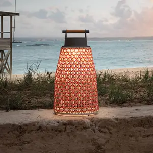 Comparateur de prix : Bover Nans M/49/R Lampe à poser sur batterie pour l'extérieur, rouge