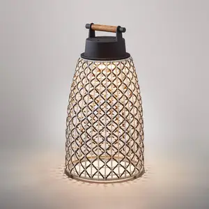 Comparateur de prix : Bover Nans M/49/R Lampe à poser rechargeable pour extérieur marron