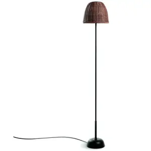 Bover ATTICUS-Lampadaire d'extérieur LED métal et tressé H114cm