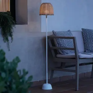 Comparateur de prix : Bover ATTICUS-Lampadaire d'extérieur LED métal et tressé H114cm