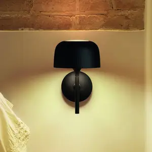Applique murale LED Bover Bol noir mat, aluminium, hauteur 27 cmVendu parluminaire