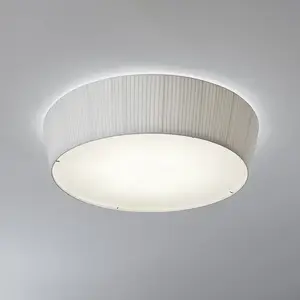 Plafonnier LED Bover Plafonet, Ø 60 cm, blanc, alu/tissuVendu parluminaire