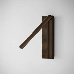 Comparateur de prix : Applique murale LED Bover Arid A/03 marron, aluminium, 2 700 K