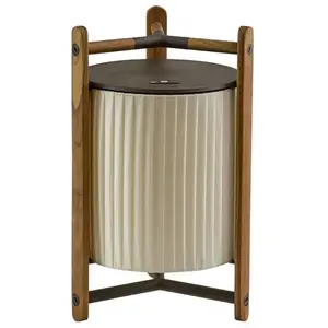 BOVER lampe de table KANDO M/40/R (Nastro crema - Alluminio, legno di ... pas cher