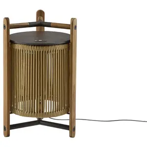 BOVER lampe de table KANDO M/40 (Corda sabbia - Alluminio, legno di te...Vendu parmyareadesign