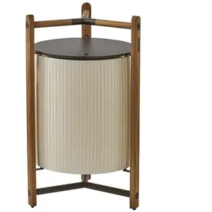 BOVER lampadaire KANDO P/76/R (Nastro crema - Alluminio, legno di teak...