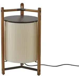 BOVER lampadaire KANDO P/76 (Nastro crema - Alluminio, legno di teak, ...