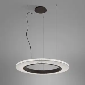 Comparateur de prix : Bover Suspension LED Roda S/90, brun/blanc, Ø 90 cm, 1-10V