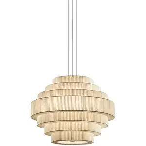 BOVER lampe à suspension MOS 02 (Ruban crème translucide - Fer, verre)