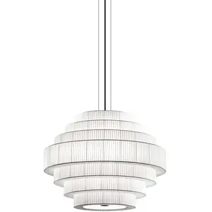 BOVER lampe à suspension MOS 02 (Ruban blanc translucide - Fer, verre)