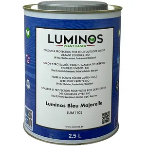 Luminos - LUM1102 - BLEU MAJORELLE - Lasure Biobased pour bois exterie...