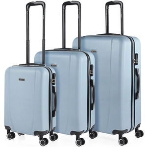 ITACA Set Valise Rigide Bleu Clair pas cher