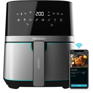 Cecotec Friteuse sans Huile 5,5 L avec APP Cecofry Full Inox 5500 Connected. 1600 W, Diététique, Numérique, Finitions en pas cher