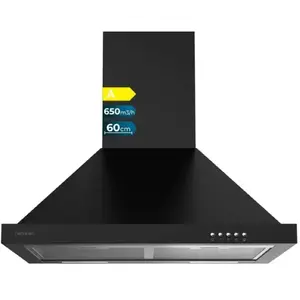 Comparateur de prix : Cecotec Hotte en forme de pyramide Bolero Flux PM 606500 Black A