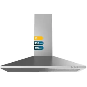 Cecotec Bolero Flux PM 903500 Hotte aspirante 90 cm B Acier inoxydable