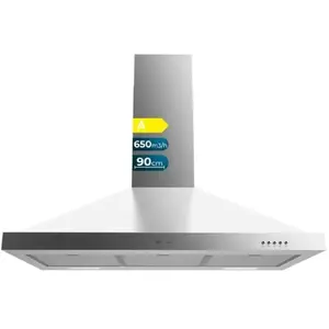 Cecotec Bolero Flux PM 906500 Hotte aspirante 90 cm A Acier inoxydable pas cher