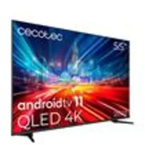 Cecotec TV QLED 55  Smart TV V1+ Series VQU11055+S, 4K UHD, Android 11, Frameless, MEMC, Dolby Vision y Atmos, HDR10, Wide Color Gamut 96%, 2 Haut-parleurs 10W et Subwoofer 12W, 2023