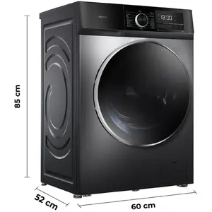 Cecotec bolero dresscode 8500 inverter steel a machine à laver charge avant 8 kg 1400 trmin gris pas cher