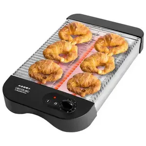 Grille-pain cecotec turbo easytoast basic 900w noir acier inoxydable pas cher