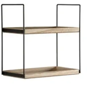 VS Venta-Stock Etagère Carlos à 2 niveaux, bois de paulownia pas cher