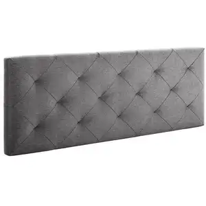HOMN Tête de lit 140x60 cm, losanges en tissu gris, 8 cm d'épaisseur pas cher